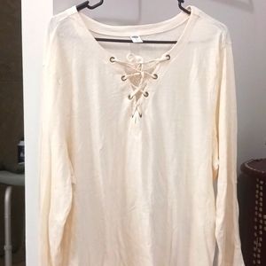 XXl cream old navy shirt